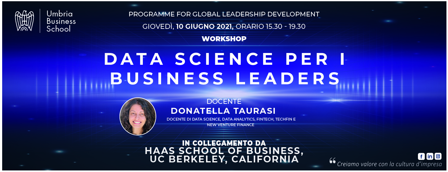 Umbria Business School: Workshop “Data Science per i Business Leaders”