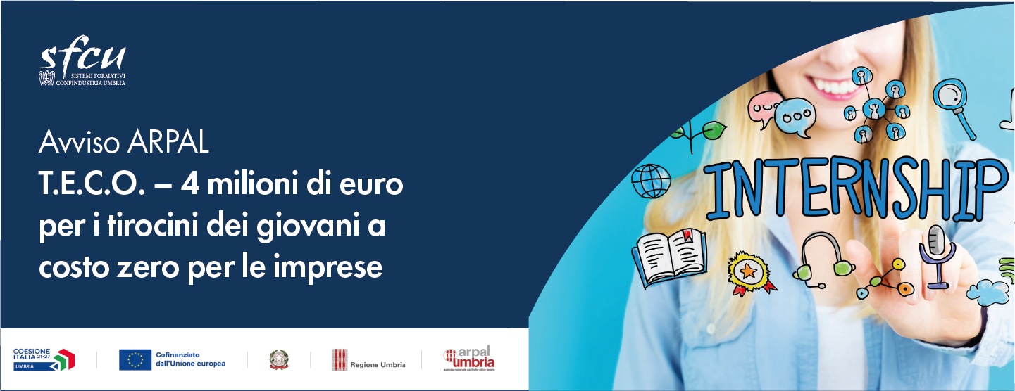 Al via l’Avviso T.E.C.O.: 4 milioni di euro per i tirocini dei giovani a costo zero per le imprese